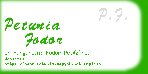 petunia fodor business card